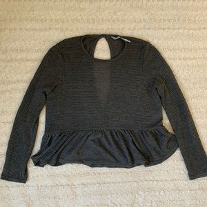 Grey UO Keyhole Long Sleeve